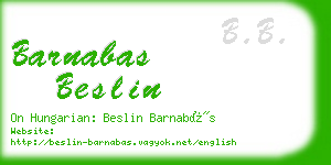 barnabas beslin business card